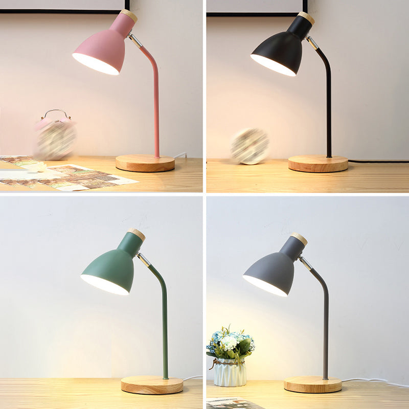 Dome Shape Table Lamp Macaron Simplicity Style Metal Bedroom Table Light for Bedroom