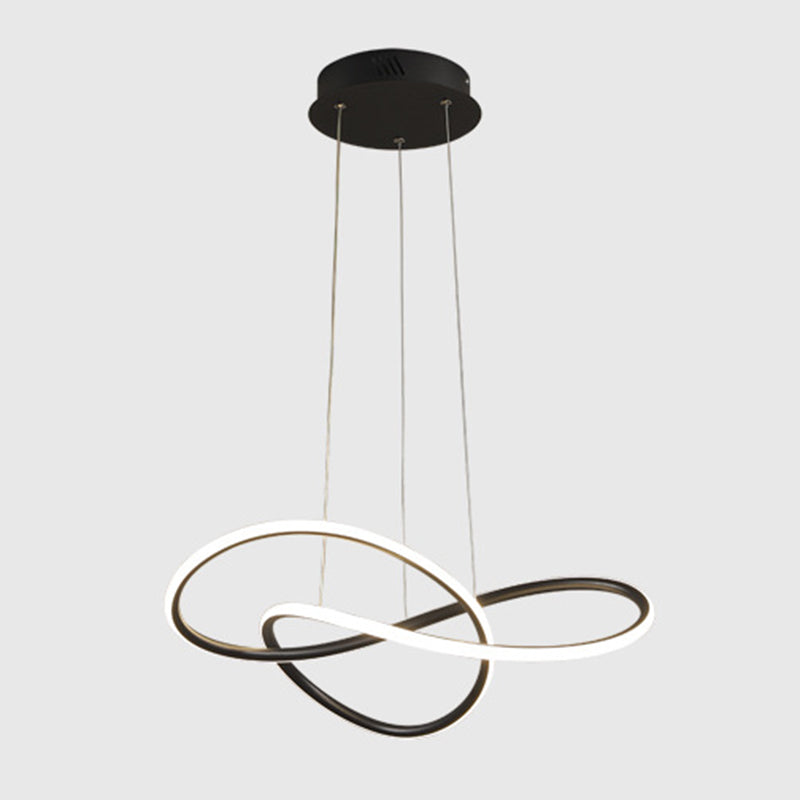 Metallkurven formen Deckenkronleuchter moderner LED -Decke Anhänger Licht für Wohnzimmer