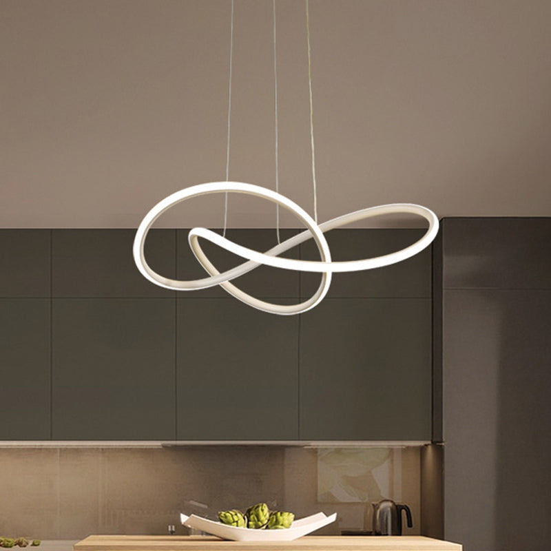 Metallkurven formen Deckenkronleuchter moderner LED -Decke Anhänger Licht für Wohnzimmer