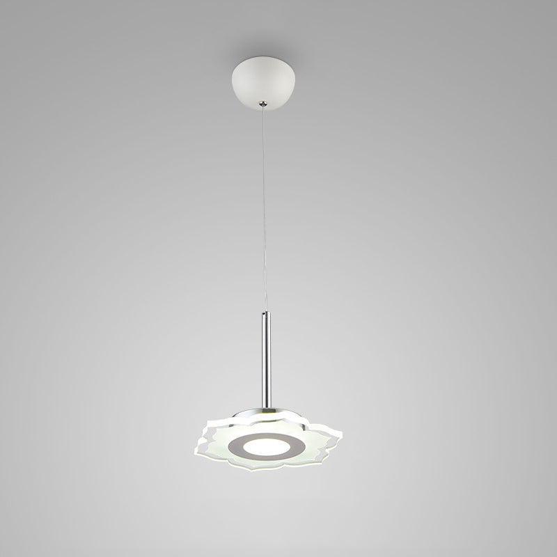 Simplicité LED Pendante luminaire de drop lampe à chute géométrique avec ombre acrylique