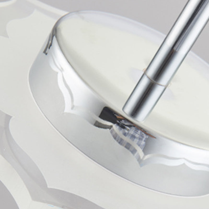 Simplicité LED Pendante luminaire de drop lampe à chute géométrique avec ombre acrylique