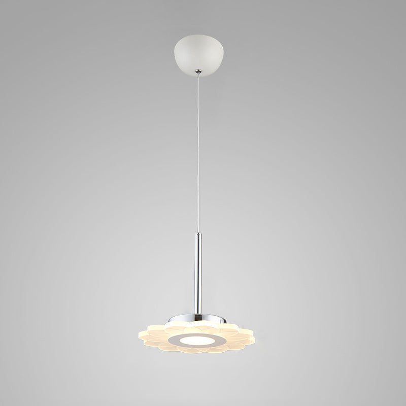 Simplicité LED Pendante luminaire de drop lampe à chute géométrique avec ombre acrylique