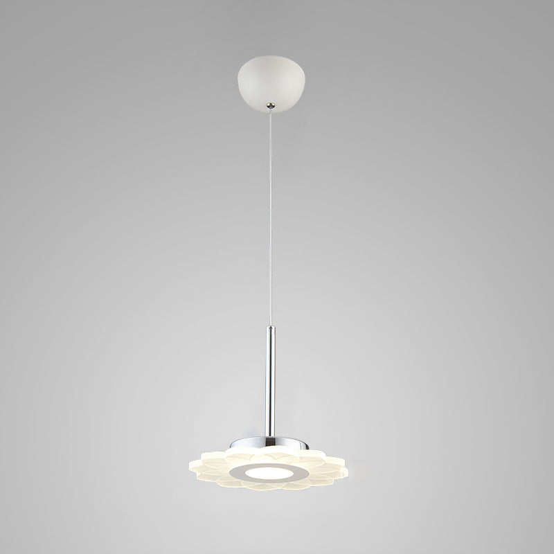 Simplicité LED Pendante luminaire de drop lampe à chute géométrique avec ombre acrylique