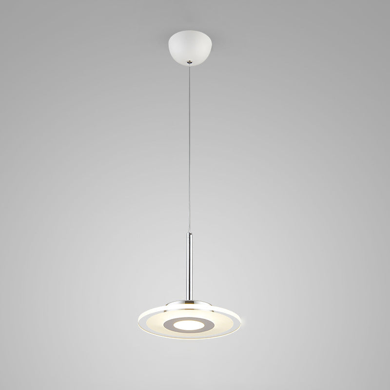 Simplicité LED Pendante luminaire de drop lampe à chute géométrique avec ombre acrylique