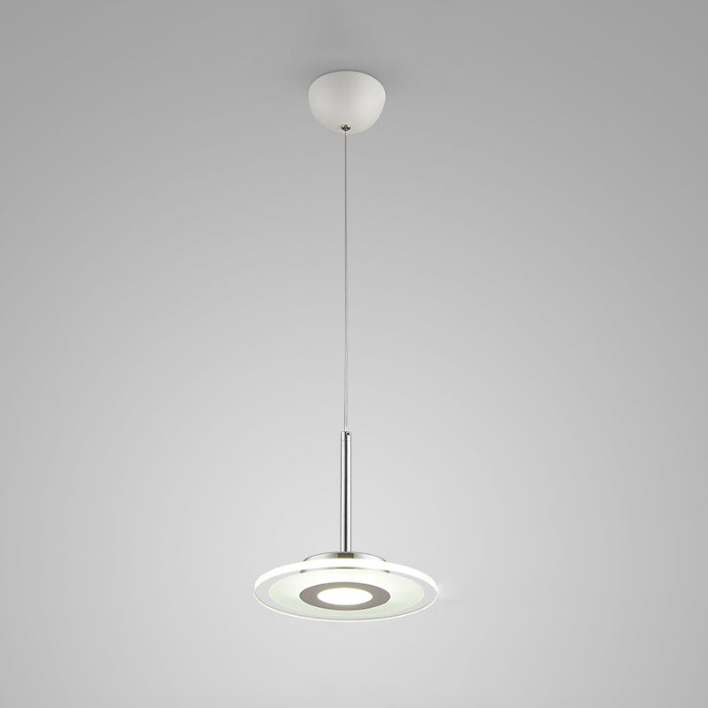 Simplicité LED Pendante luminaire de drop lampe à chute géométrique avec ombre acrylique