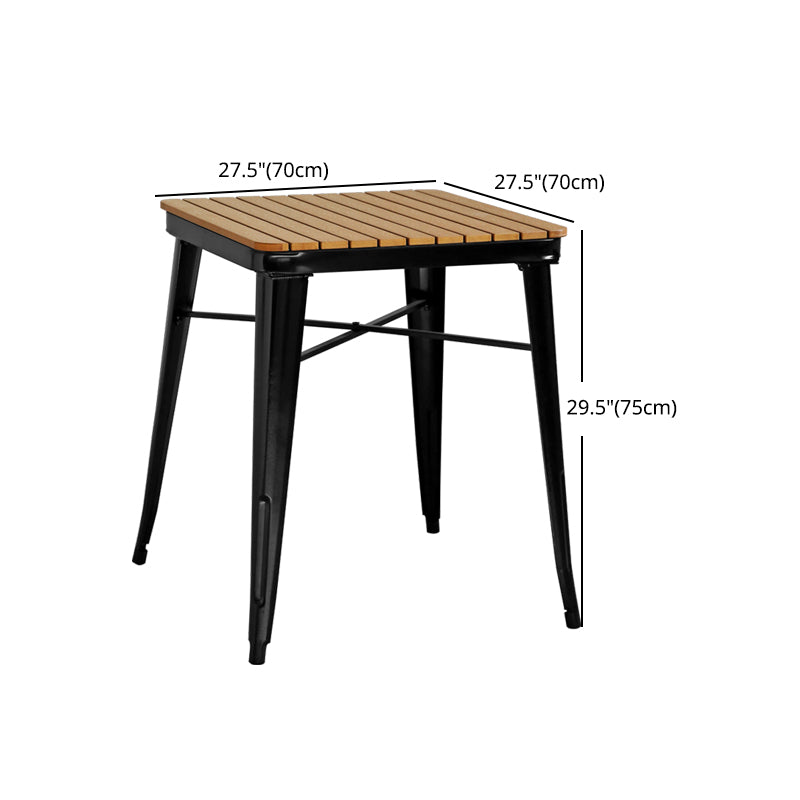 1/3/5 PCS Metal Industrial Dinette Ensemble avec ensemble de restauration en bois fabriqué