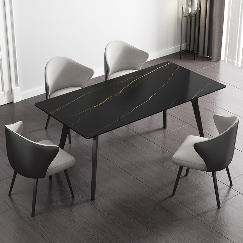 Forma rectangular mesa de estilo industrial mesa de piedra sinterizada para uso doméstico