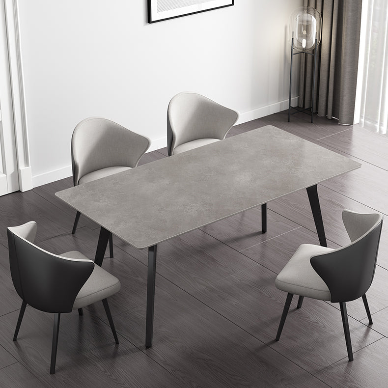 Forma rectangular mesa de estilo industrial mesa de piedra sinterizada para uso doméstico