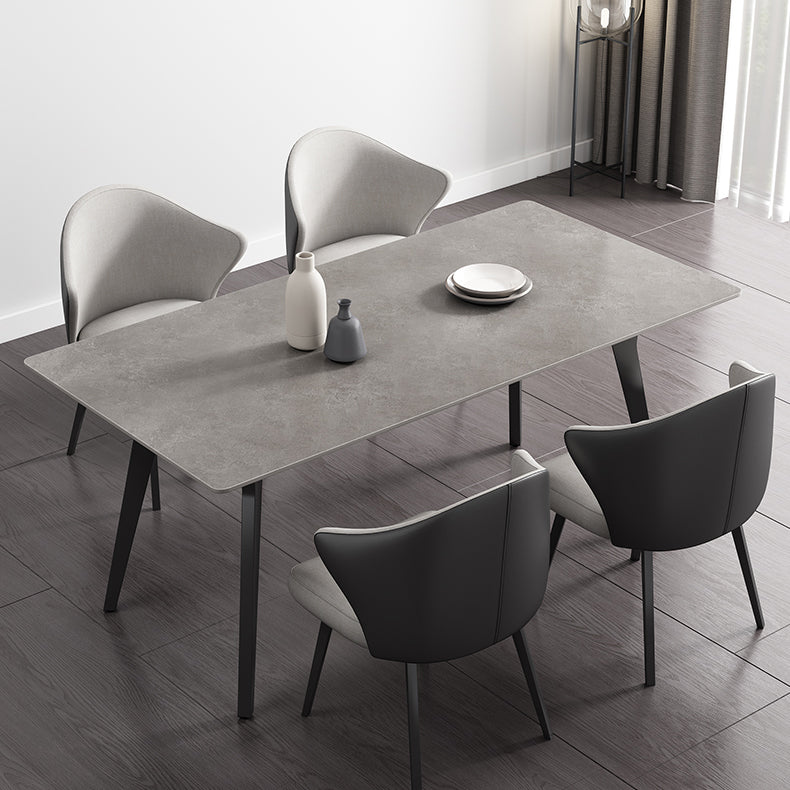 Forma rectangular mesa de estilo industrial mesa de piedra sinterizada para uso doméstico