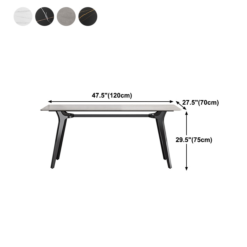 Forma rectangular mesa de estilo industrial mesa de piedra sinterizada para uso doméstico