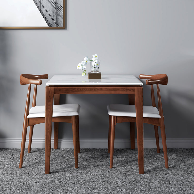 Square Marmor Esstisch Industriestil 4 Beintisch für Esszimmer