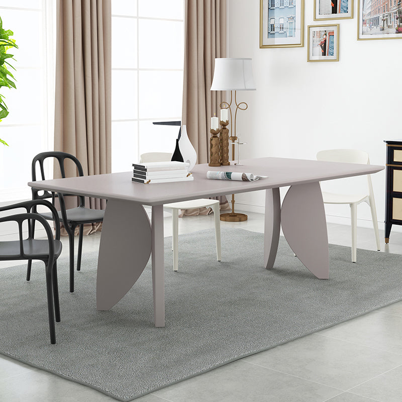 Mesa moderna de madera maciza para restaurante, mesa de comedor rectangular con 4 patas