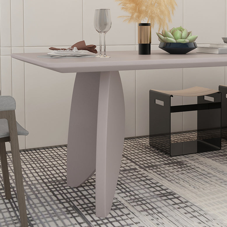Mesa moderna de madera maciza para restaurante, mesa de comedor rectangular con 4 patas