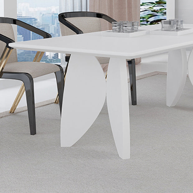 Mesa moderna de madera maciza para restaurante, mesa de comedor rectangular con 4 patas