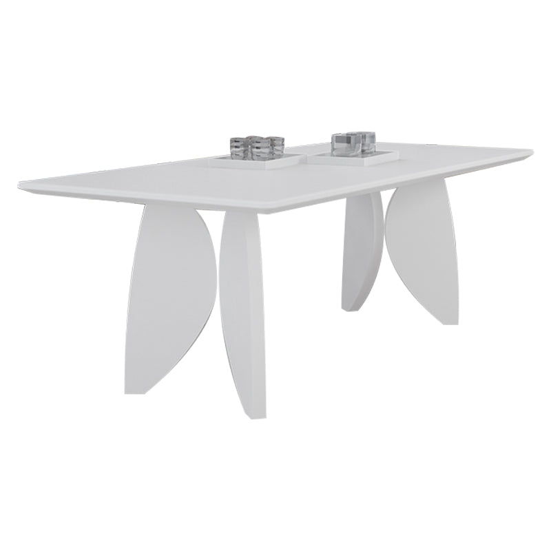 Mesa moderna de madera maciza para restaurante, mesa de comedor rectangular con 4 patas