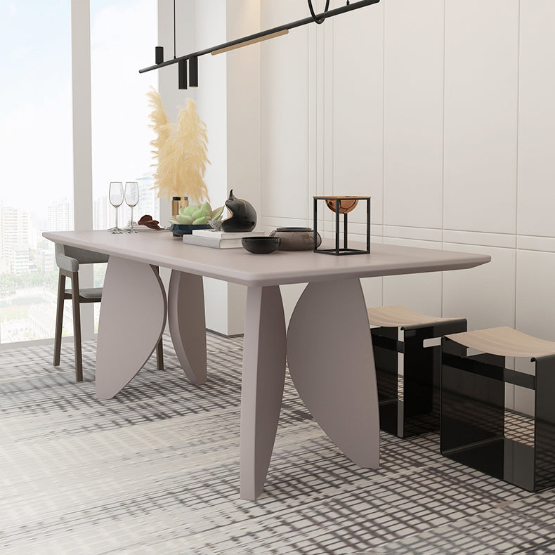 Mesa moderna de madera maciza para restaurante, mesa de comedor rectangular con 4 patas