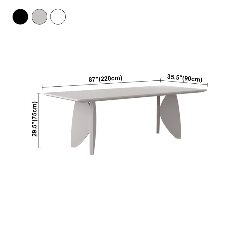 Mesa moderna de madera maciza para restaurante, mesa de comedor rectangular con 4 patas
