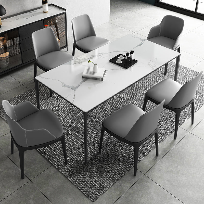 Rectangle Dining Site Table Simplicity Style Stone Furniture with 4-foot
