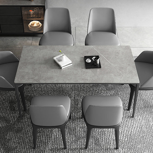 Rectangle Dining Site Table Simplicity Style Stone Furniture with 4-foot