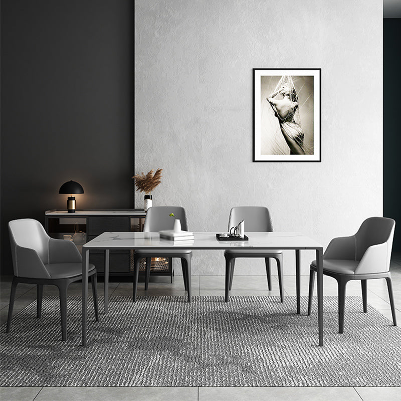 Rectangle Dining Site Table Simplicity Style Stone Furniture with 4-foot