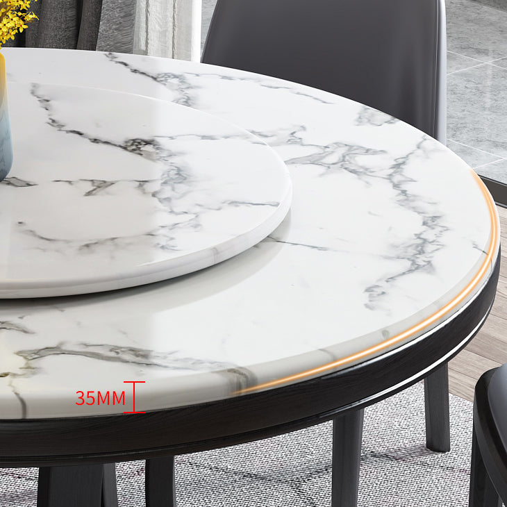 Mesa redonda del sitio de comedor sencille muebles de mármol con base de pedestal