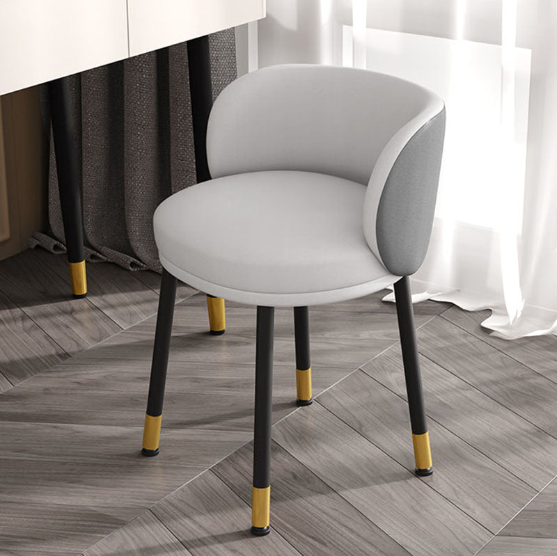 Sillas de comedor sin brazos con respaldo sólido de diseño escandinavo, sillas laterales tapizadas