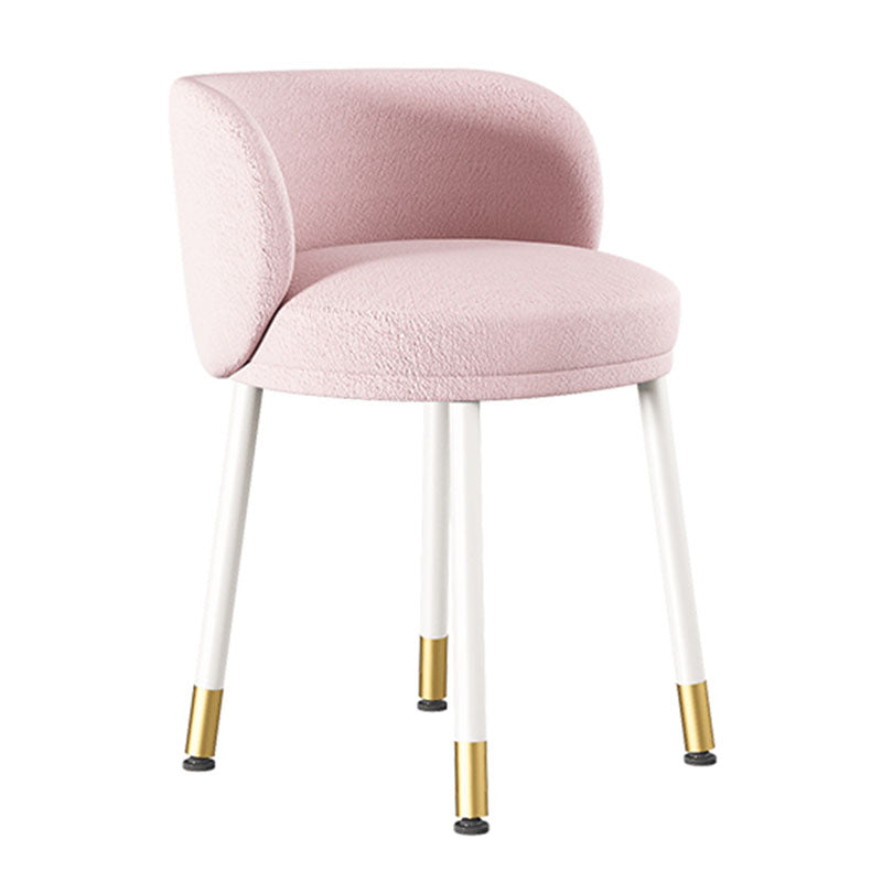 Scandinavian Design Solid Back Armless Dining Chairs Upholstered Side Chairs