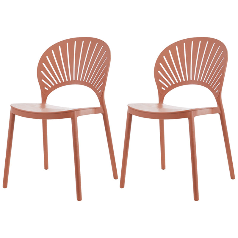 Silla plástica escandinava del respaldo abierto de la silla lateral del comedor de la cocina