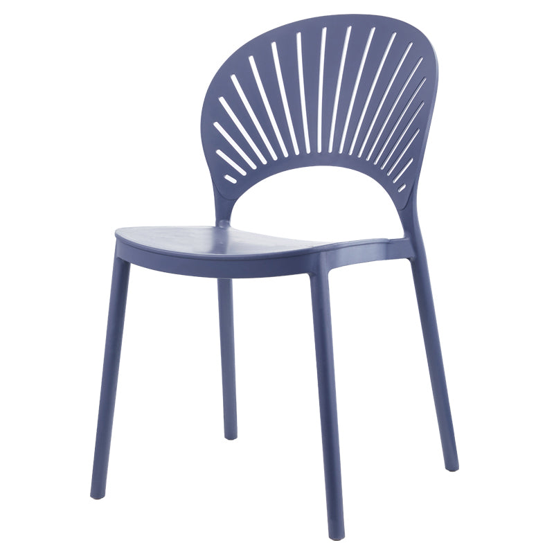 Silla plástica escandinava del respaldo abierto de la silla lateral del comedor de la cocina