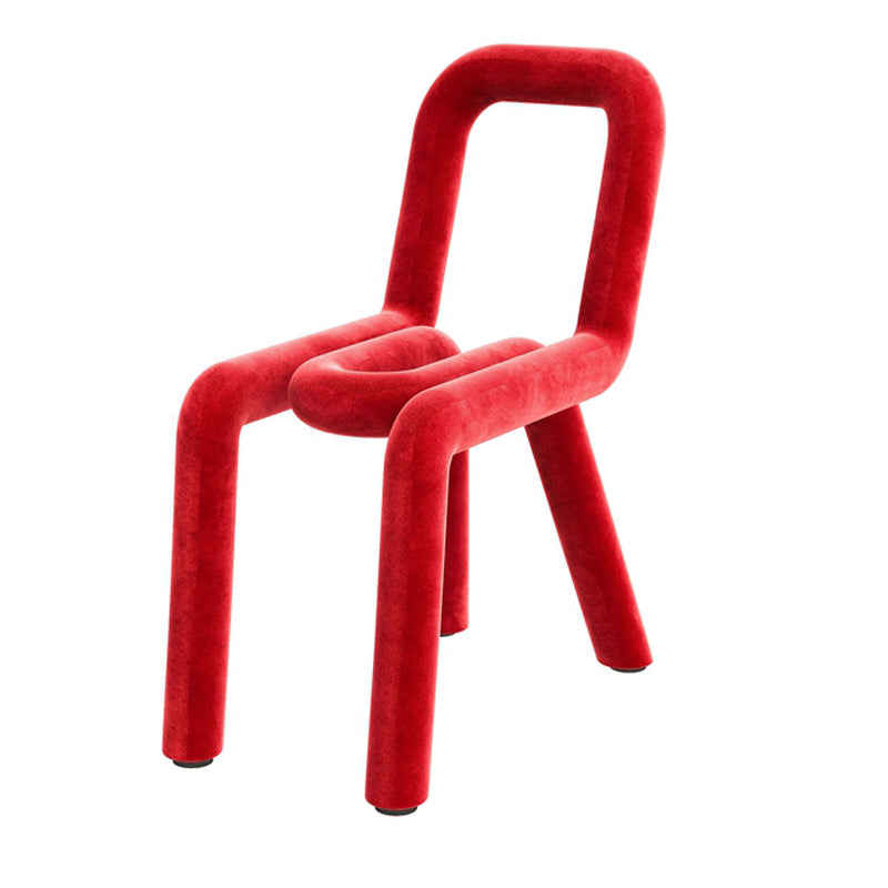 Silla lateral de terciopelo de hotel de estilo diseñador, acabado mate, parte trasera abierta, silla de comedor