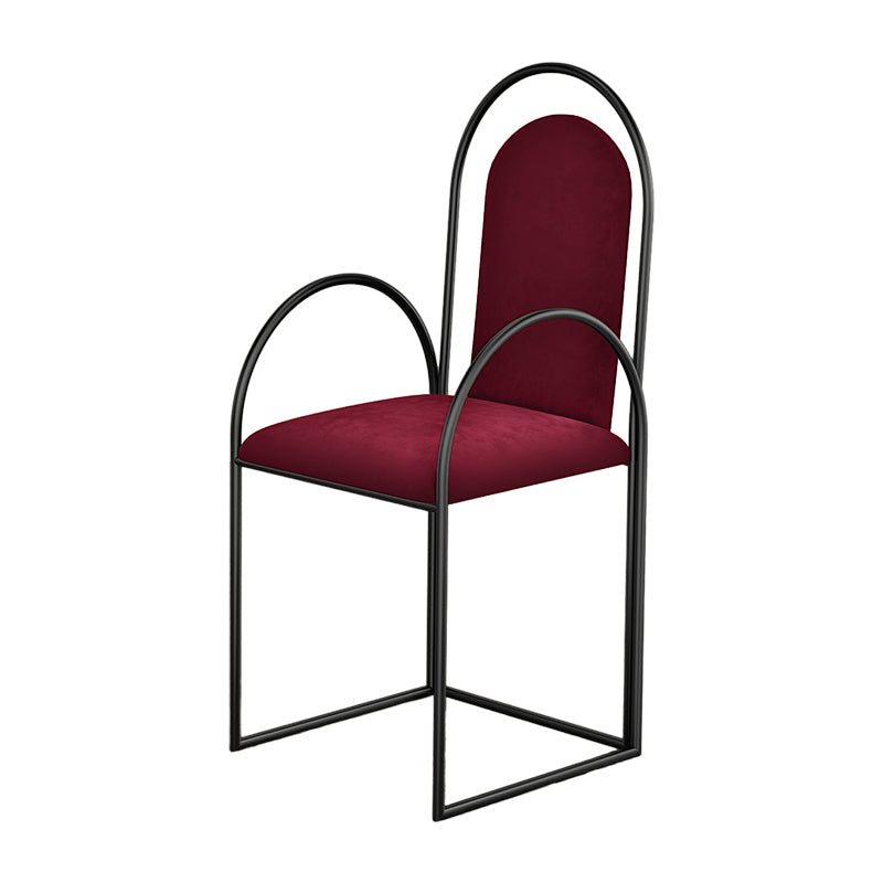 El comedor del metal de Glam preside el sillón lateral tapizado para el uso en el hogar
