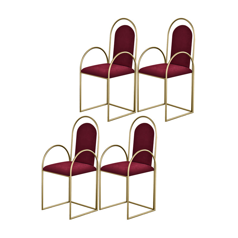 El comedor del metal de Glam preside el sillón lateral tapizado para el uso en el hogar