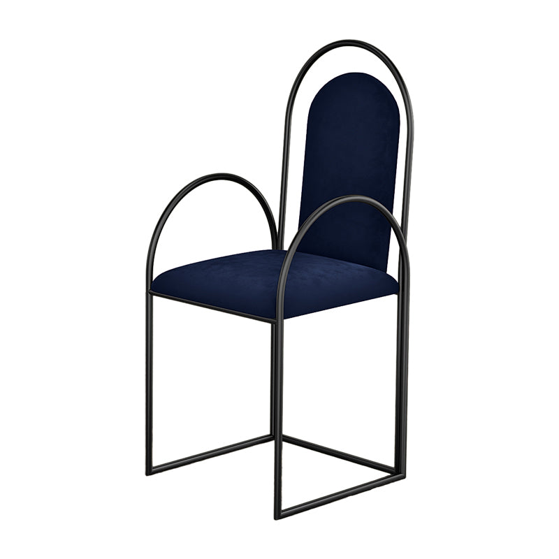 El comedor del metal de Glam preside el sillón lateral tapizado para el uso en el hogar
