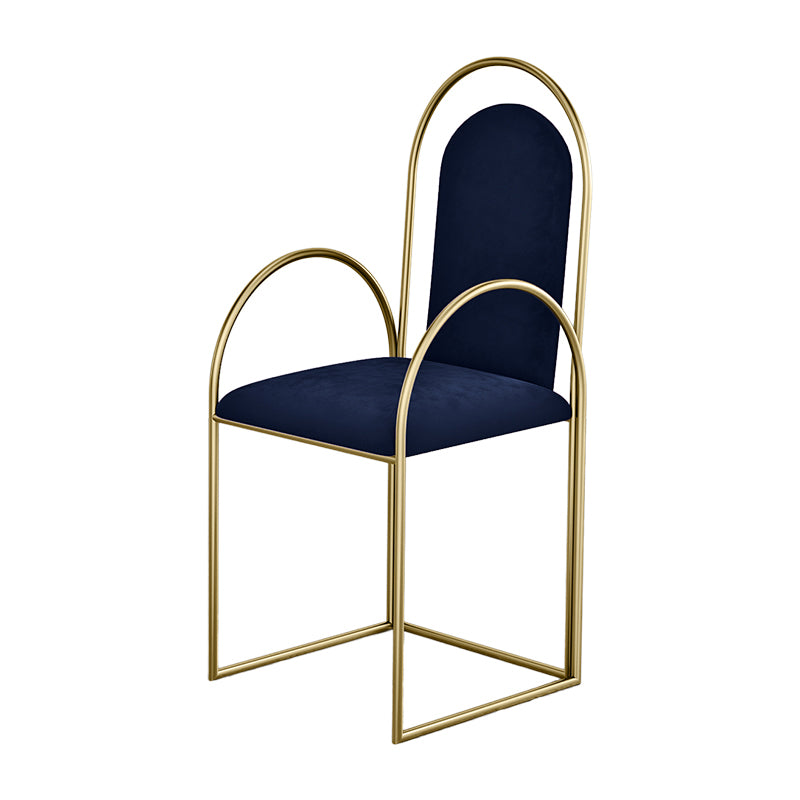 El comedor del metal de Glam preside el sillón lateral tapizado para el uso en el hogar