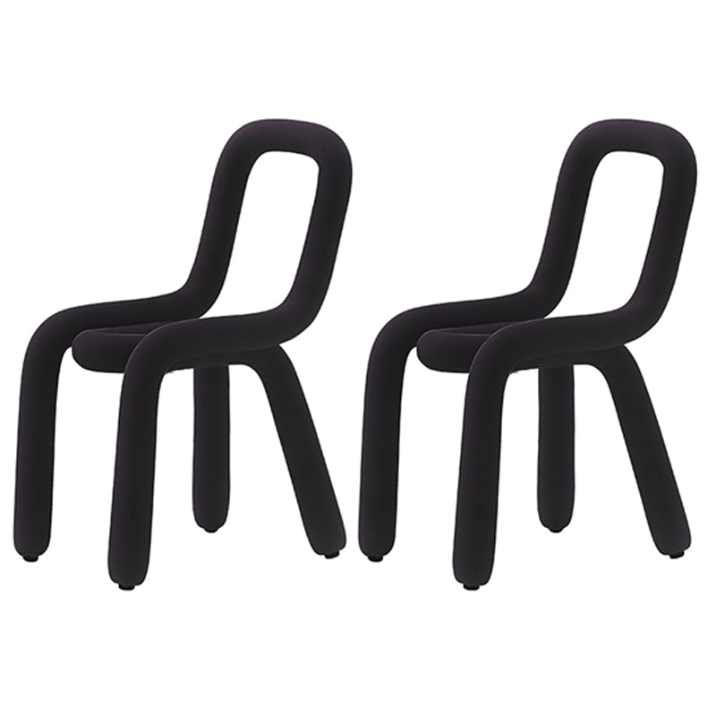 Silla lateral de terciopelo para sala de estar, estilo diseñador, acabado mate, respaldo abierto, silla de comedor