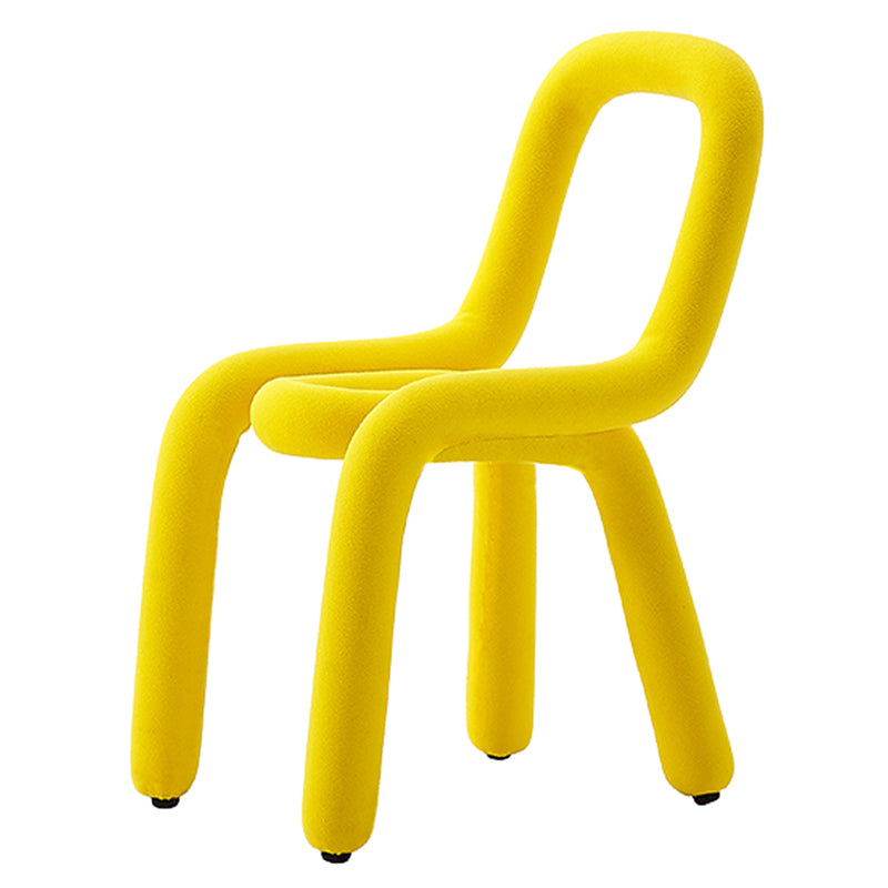 Designer Style Living Room Velvet Side Chair Matte Finish Open Back Dining Chair