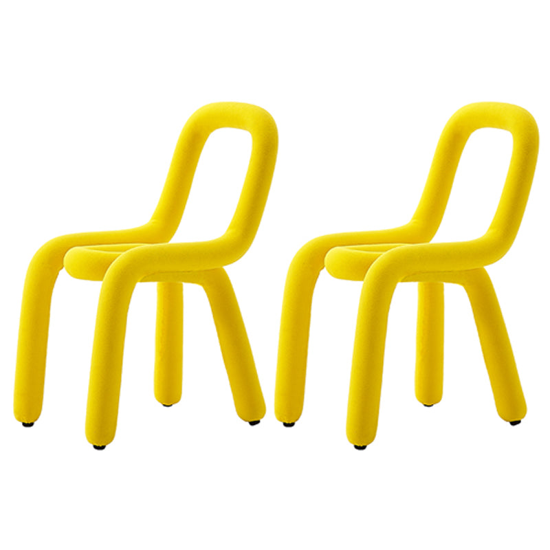 Silla lateral de terciopelo para sala de estar, estilo diseñador, acabado mate, respaldo abierto, silla de comedor
