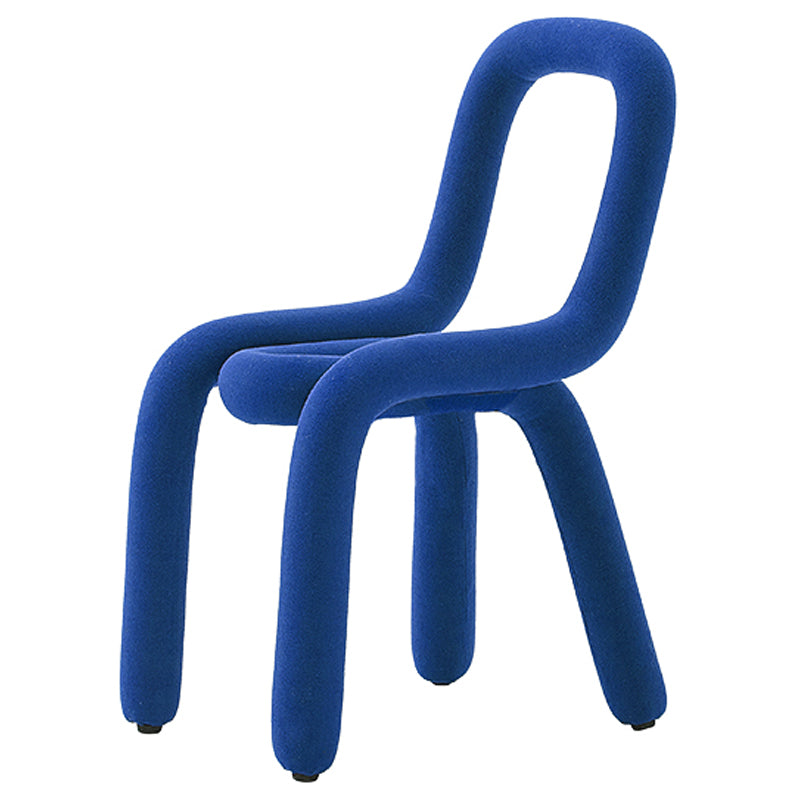 Silla lateral de terciopelo para sala de estar, estilo diseñador, acabado mate, respaldo abierto, silla de comedor