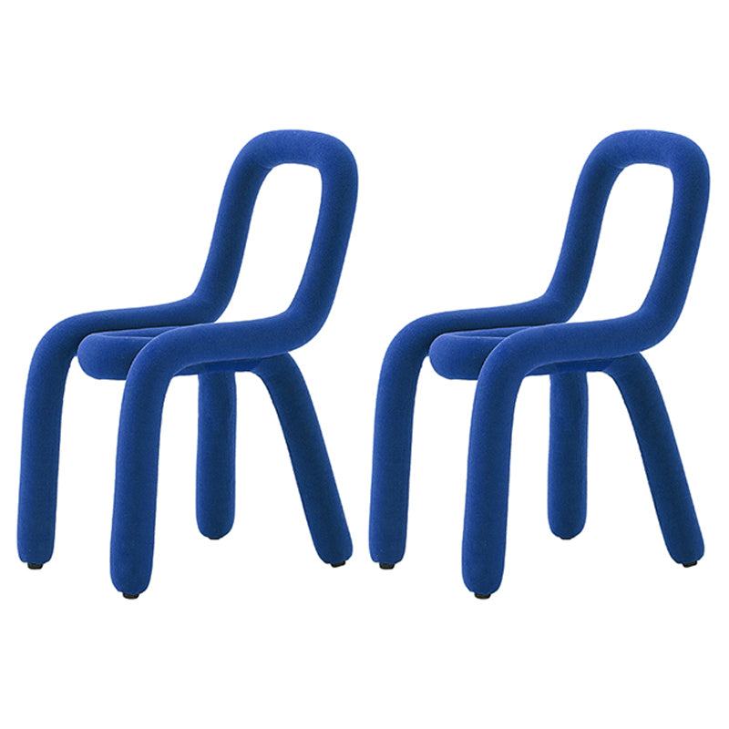 Silla lateral de terciopelo para sala de estar, estilo diseñador, acabado mate, respaldo abierto, silla de comedor