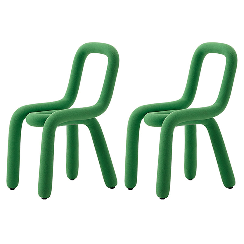 Silla lateral de terciopelo para sala de estar, estilo diseñador, acabado mate, respaldo abierto, silla de comedor