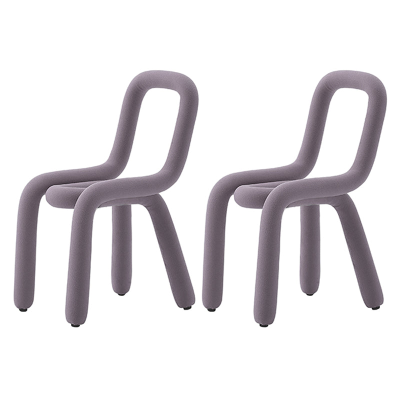 Silla lateral de terciopelo para sala de estar, estilo diseñador, acabado mate, respaldo abierto, silla de comedor