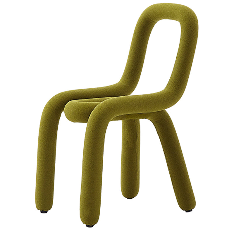 Designer Style Living Room Velvet Side Chair Matte Finish Open Back Dining Chair