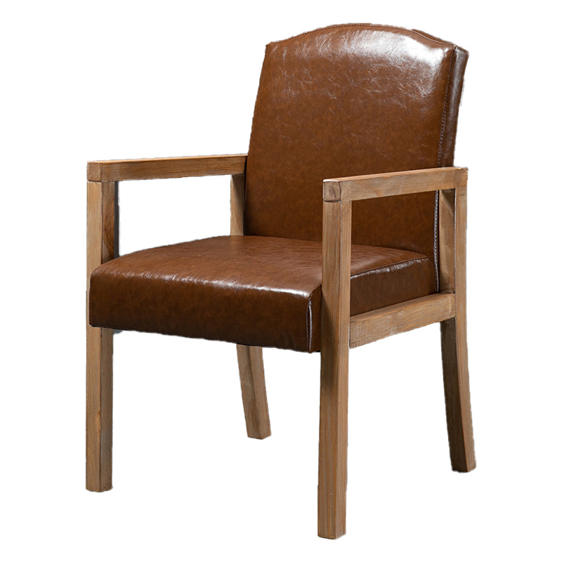 Contemporary Dining and Accent Chairs Matte Finish Parsons Arm Chair