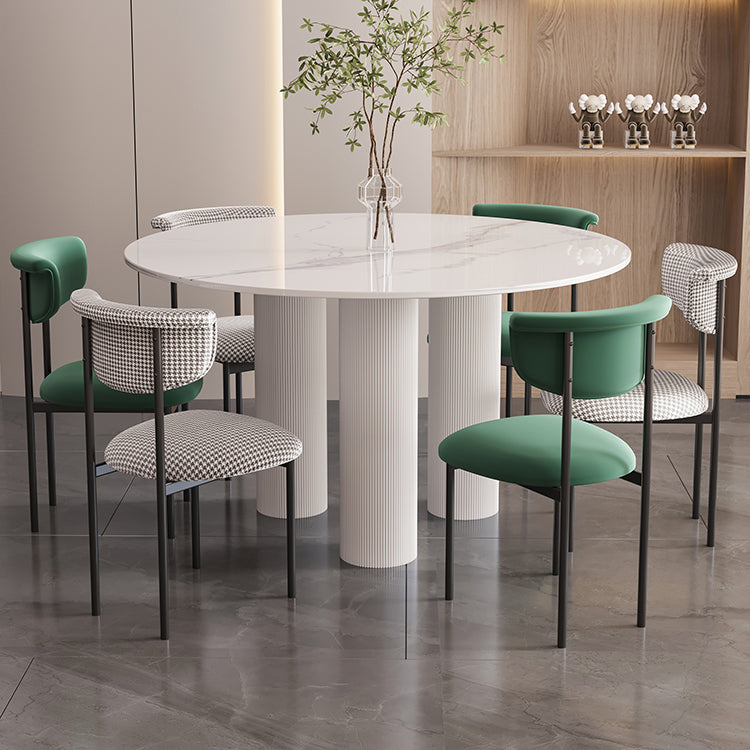 Silla auxiliar de terciopelo para el hogar moderno, silla de comedor con respaldo abierto y acabado mate