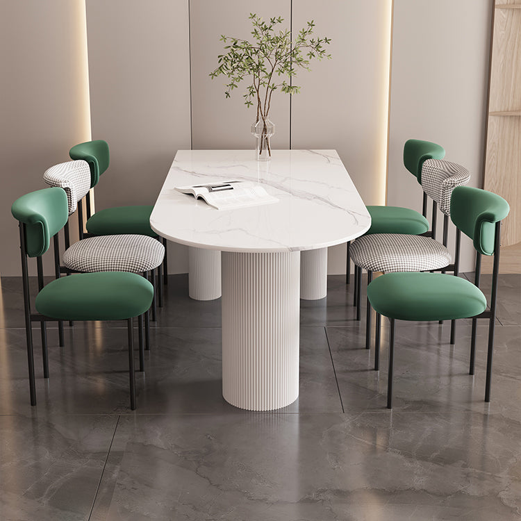 Silla auxiliar de terciopelo para el hogar moderno, silla de comedor con respaldo abierto y acabado mate