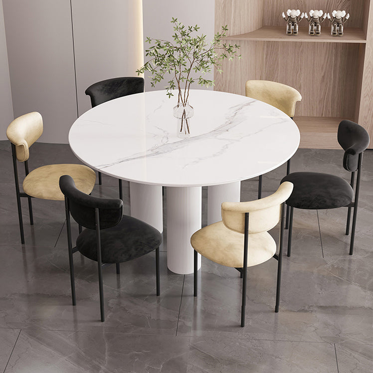 Silla auxiliar de terciopelo para el hogar moderno, silla de comedor con respaldo abierto y acabado mate