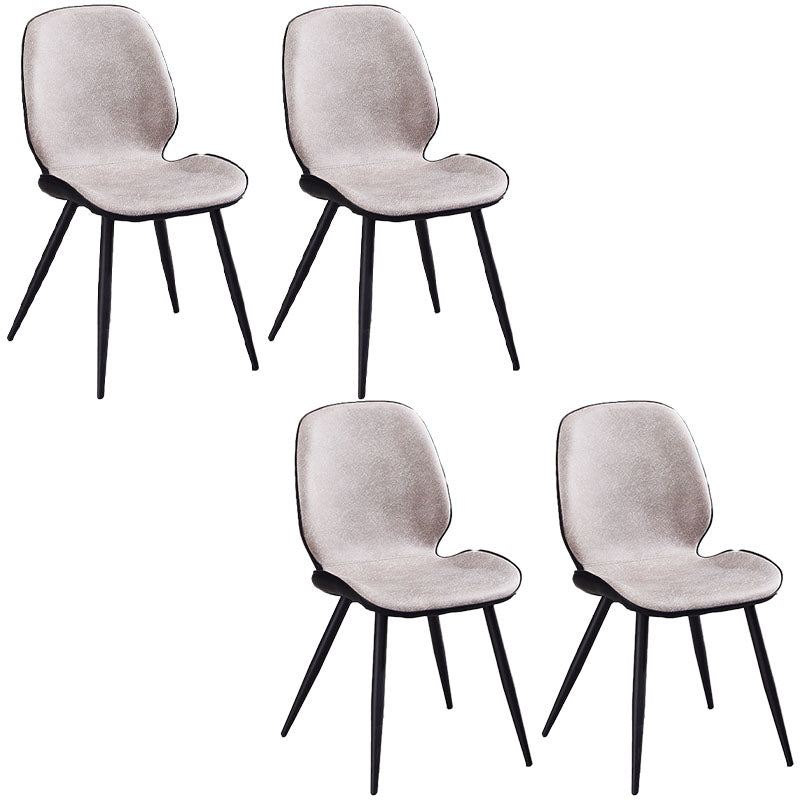 La parte posterior sólida sin brazos del diseño minimalista preside el cuero de la microfibra que cena la silla lateral