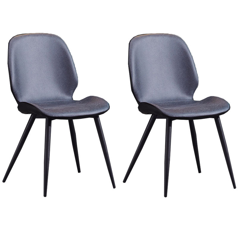 La parte posterior sólida sin brazos del diseño minimalista preside el cuero de la microfibra que cena la silla lateral