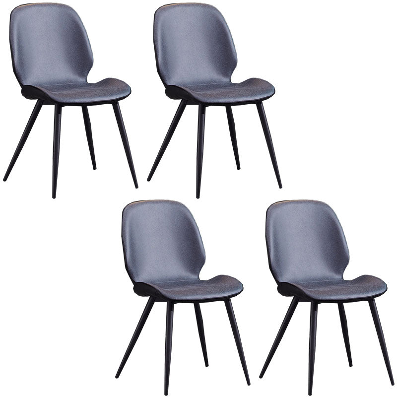 La parte posterior sólida sin brazos del diseño minimalista preside el cuero de la microfibra que cena la silla lateral