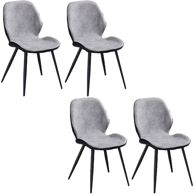 La parte posterior sólida sin brazos del diseño minimalista preside el cuero de la microfibra que cena la silla lateral